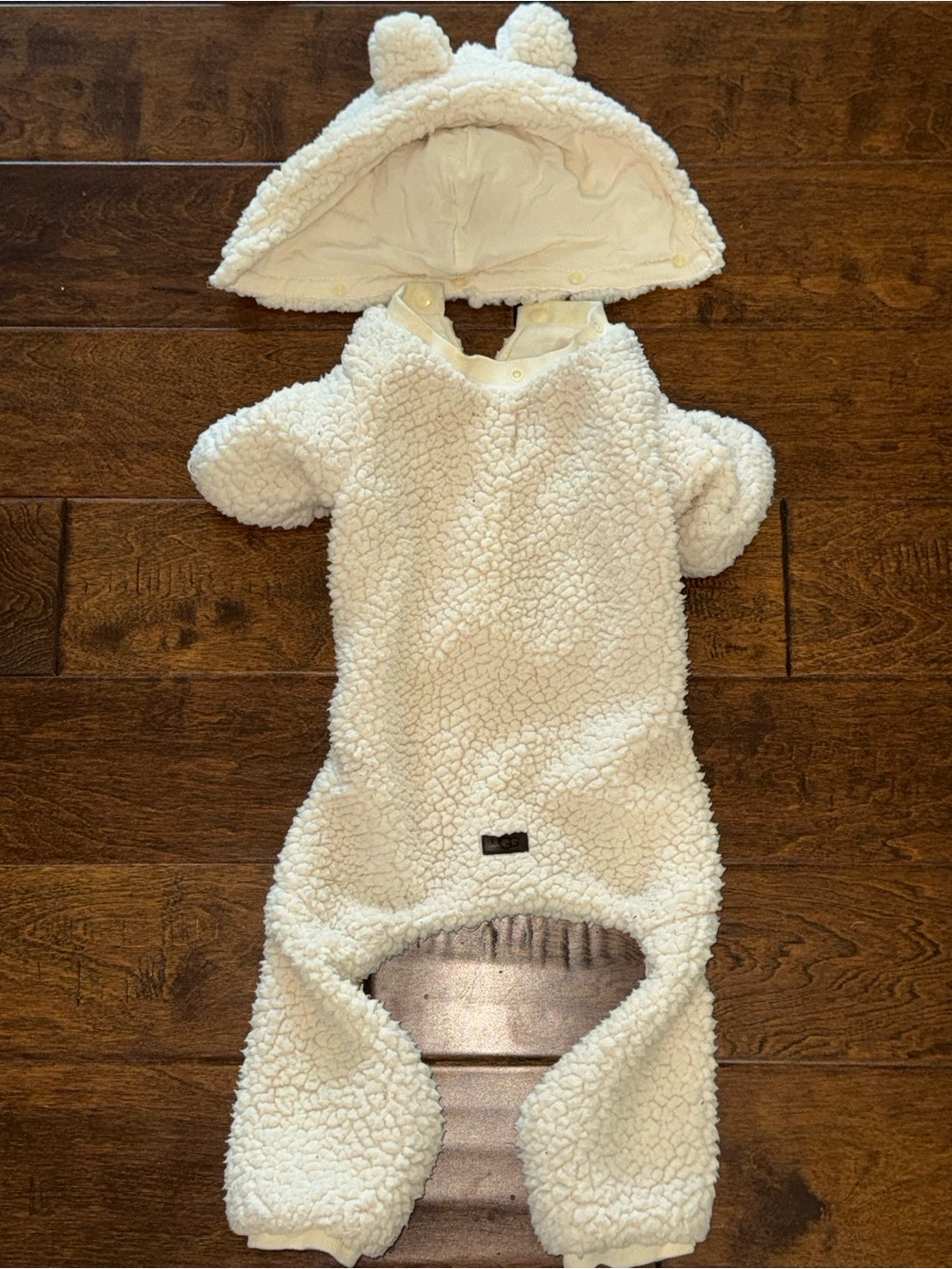 UGG small dog Cozy Sherpa with Bear Ears - Cream